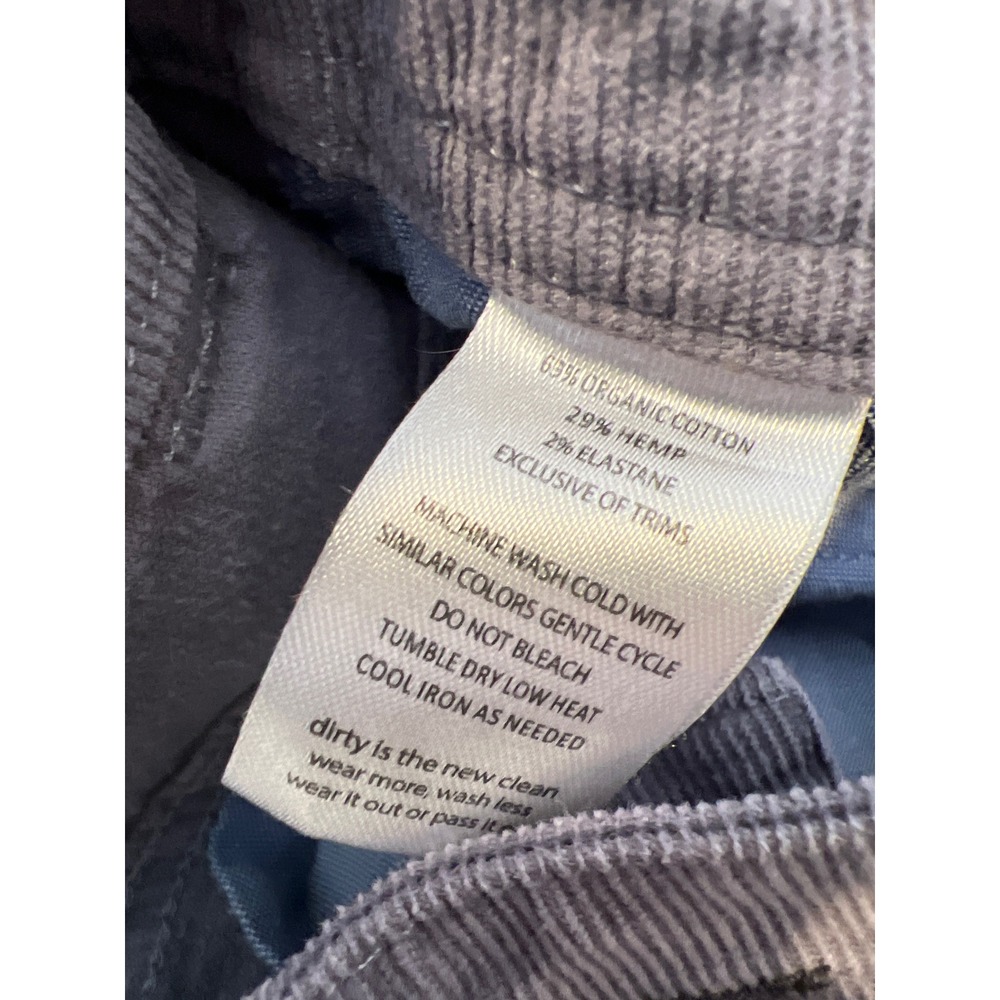 Toad&Co Corduroy Pants Women 14 Gray Wide Leg Crop Organic Cotton Coastal Fall - Picture 6 of 8